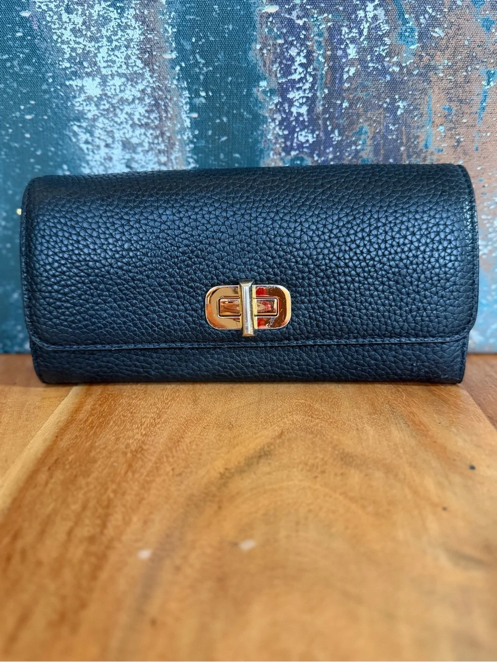 Michael Kors Old Money‎ 2010’s Sullivan Leather Carryall Wallet Black GUC